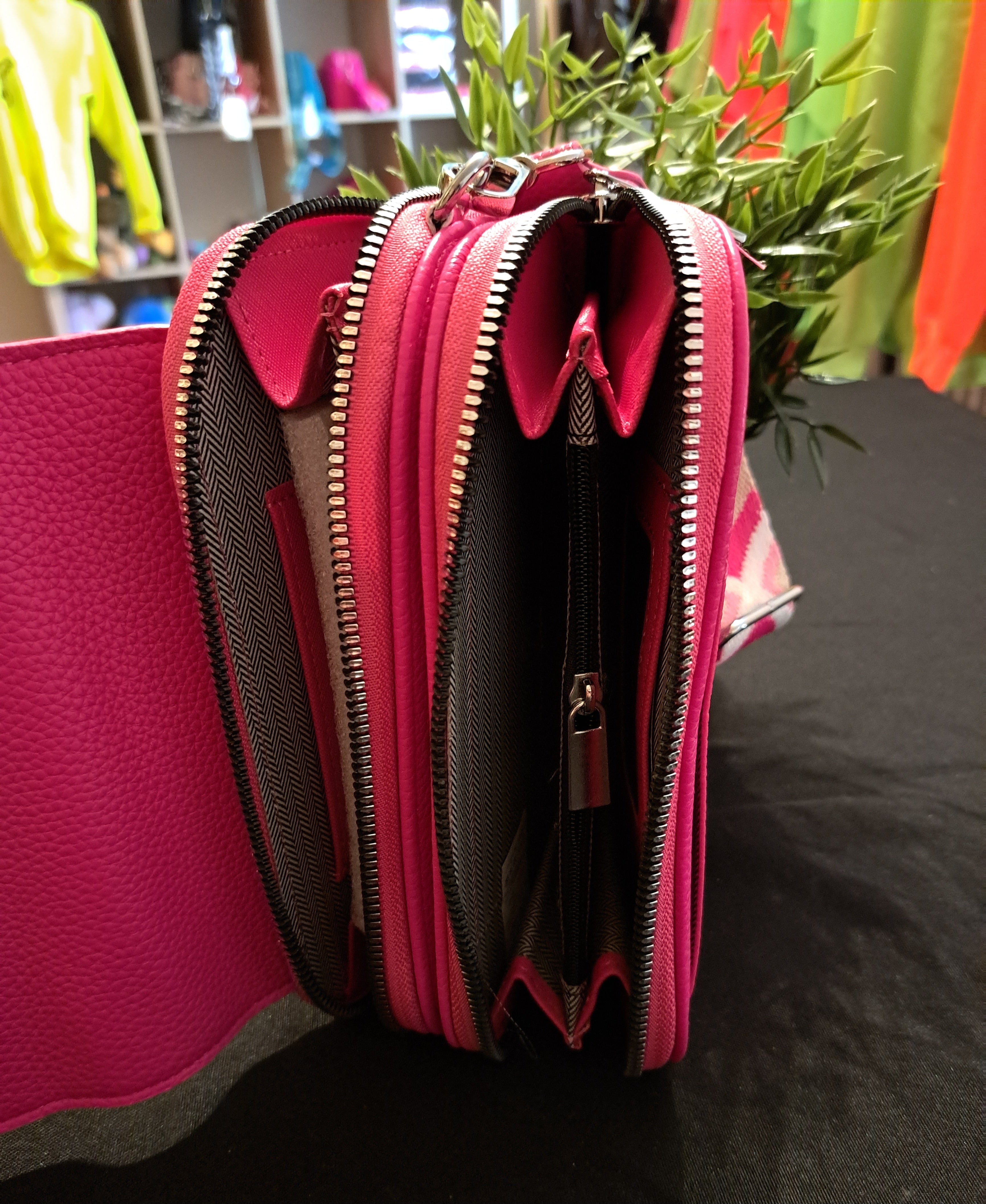 Handy-Handtasche mit Geldbörse Pink