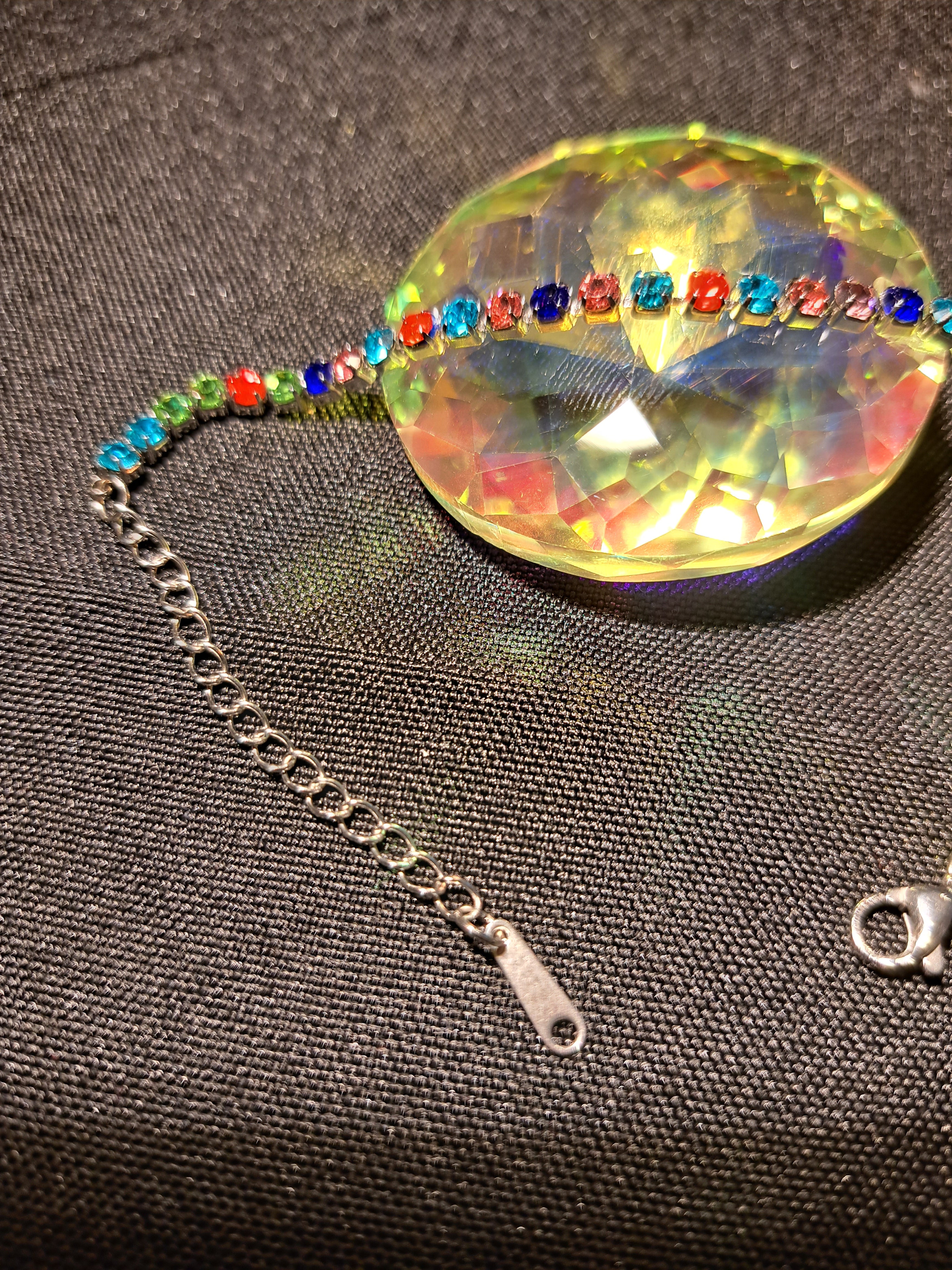 Tennisarmband bunt Edelstahl
