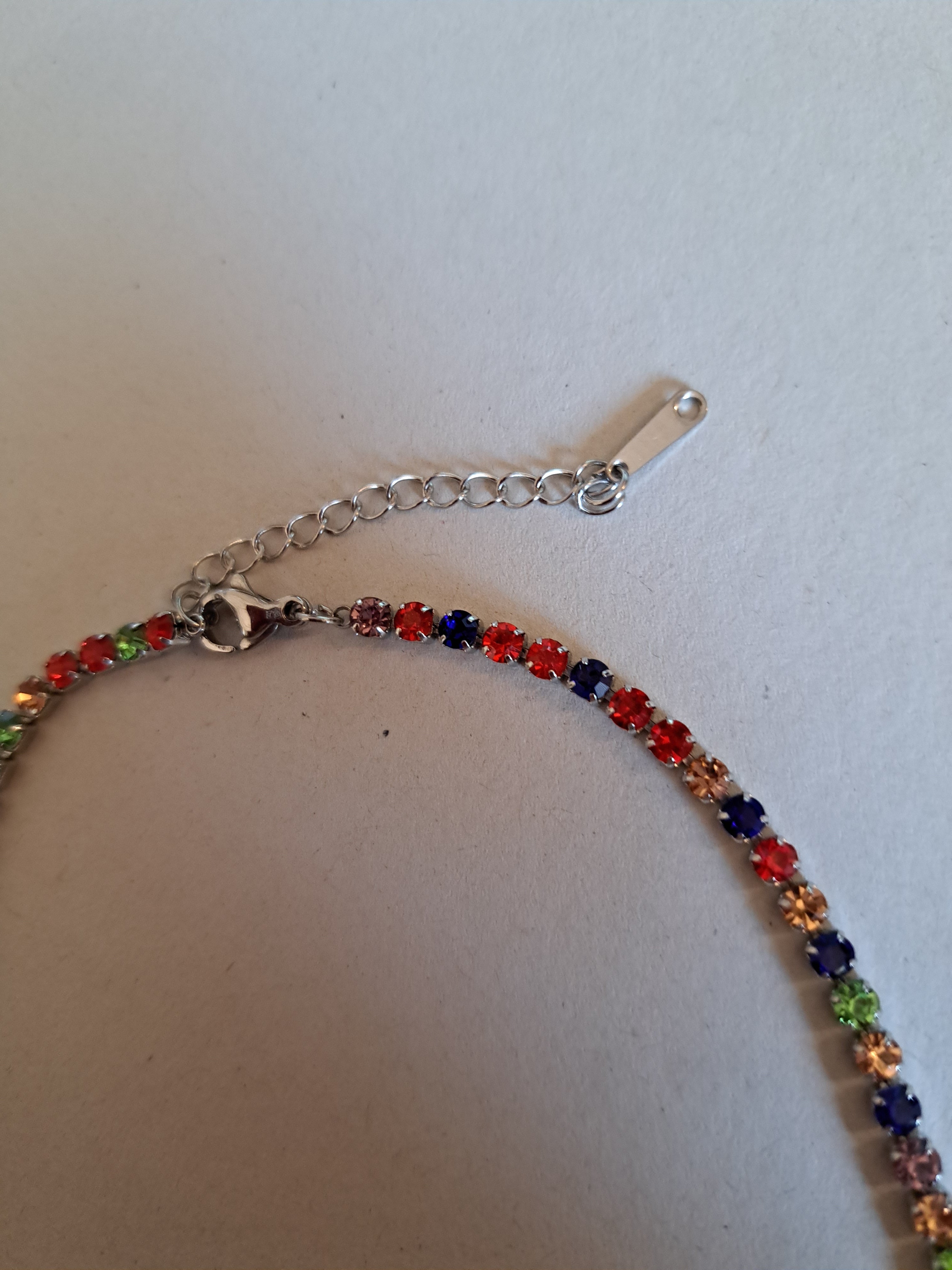 Halskette Strass-Multi Edelstahl Modell 1