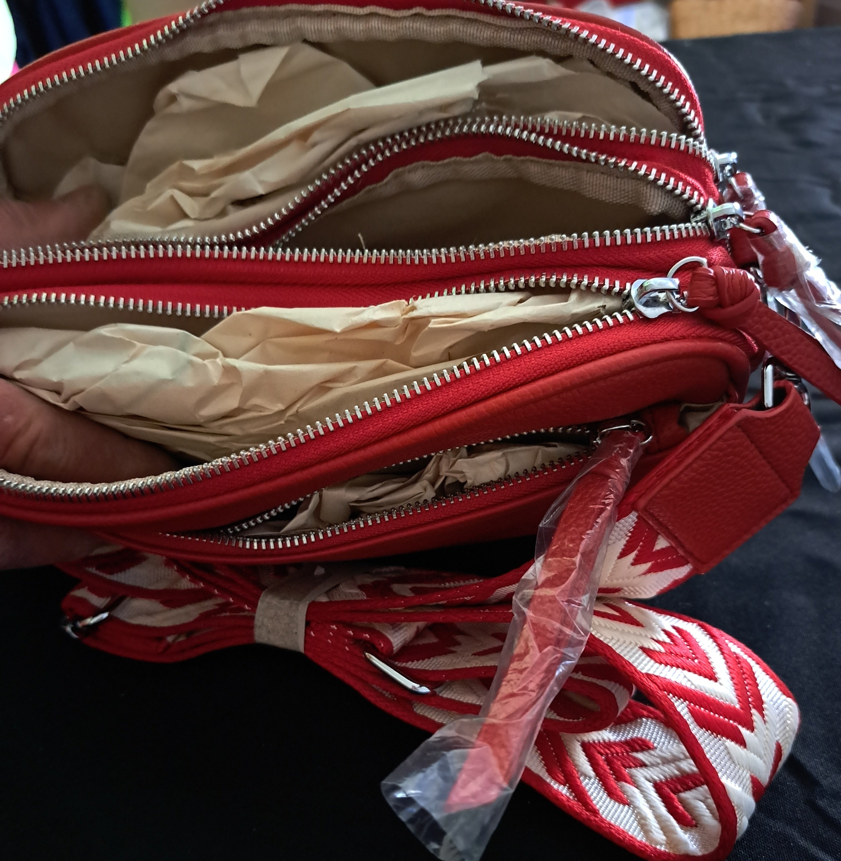 PAOLO BAGS HANDTASCHE Modell 14 Rot