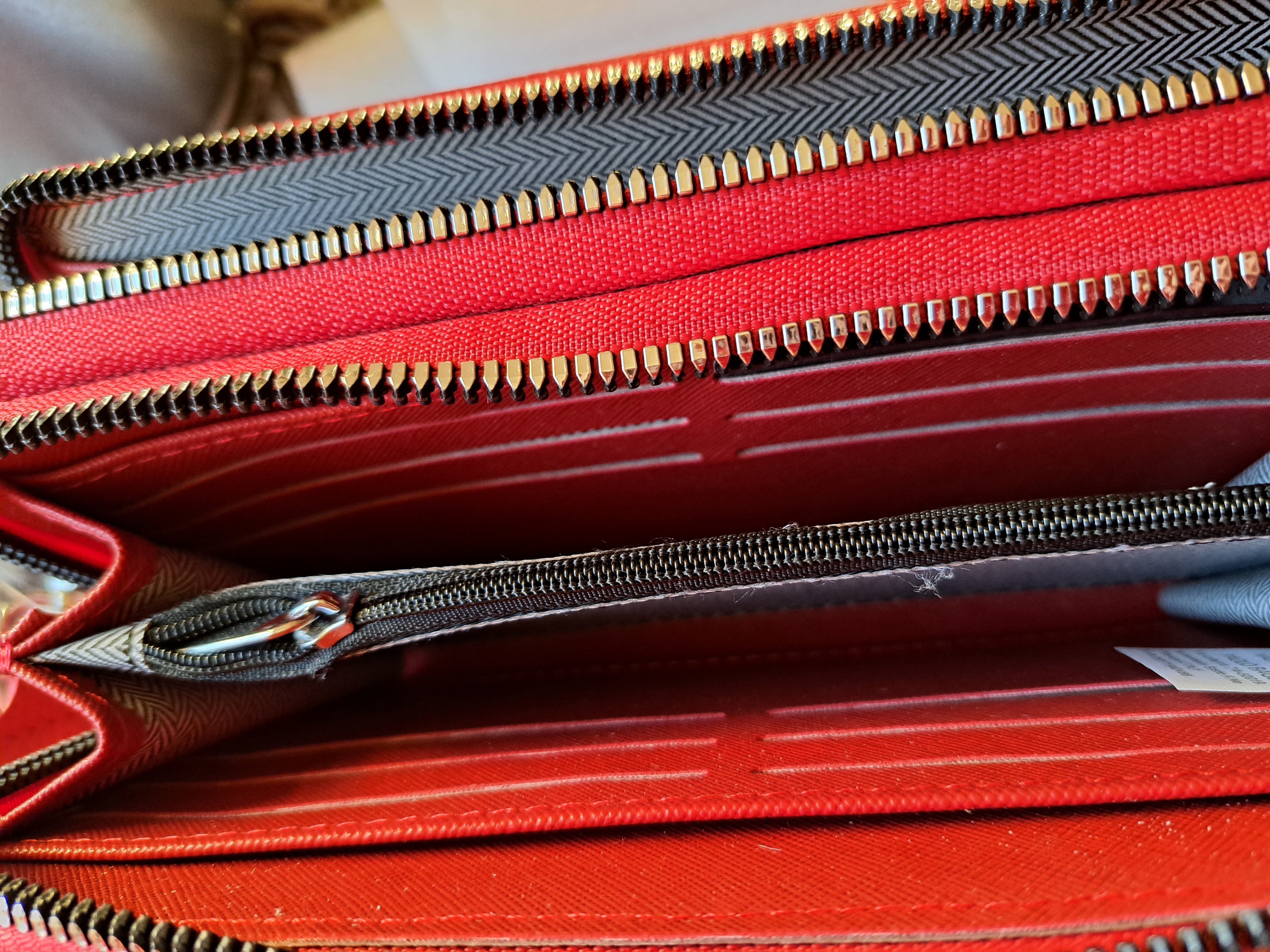 Handy-Handtasche mit Geldbörse rot