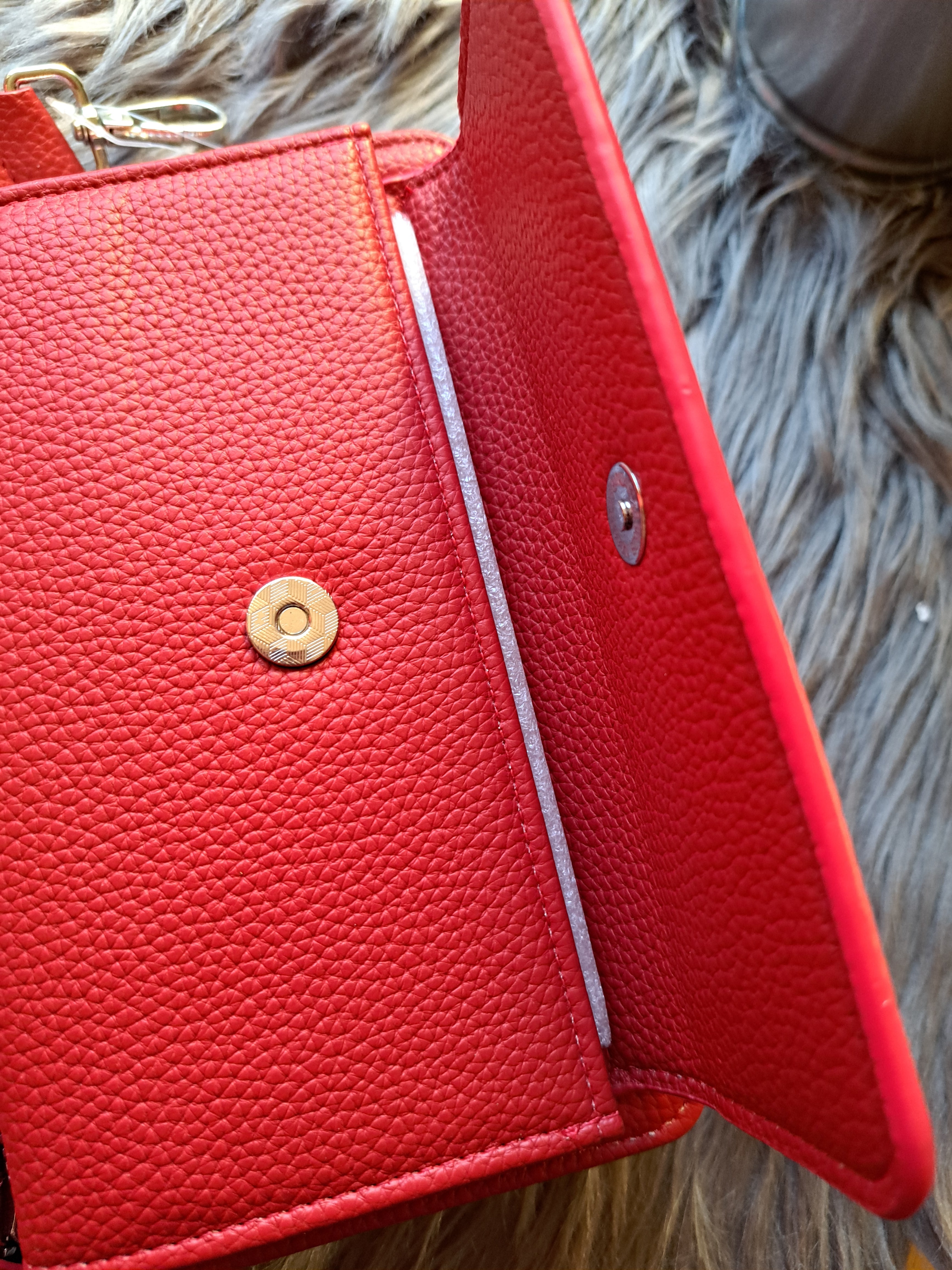 Handy-Handtasche mit Geldbörse rot