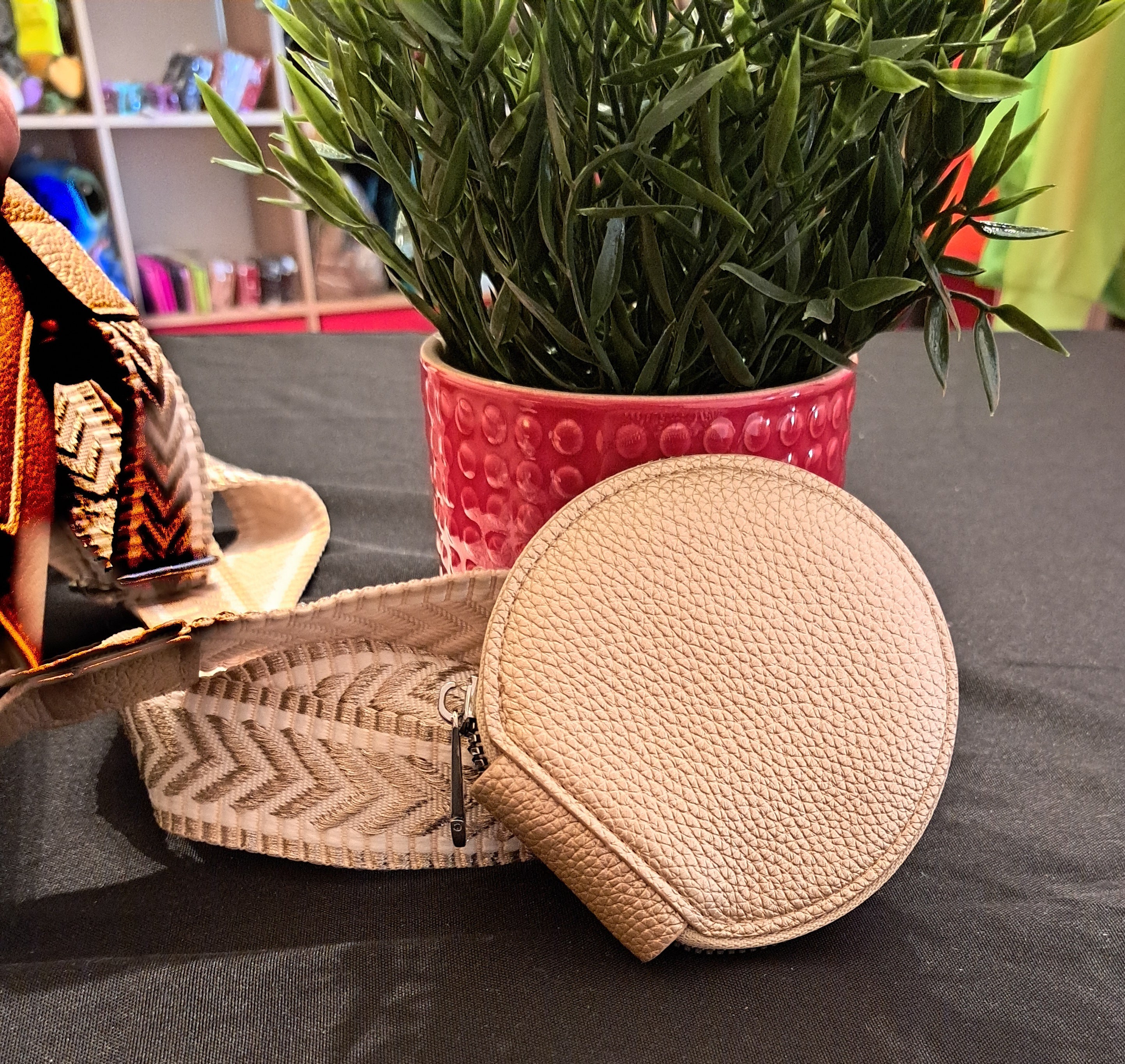 Handy-Handtasche mit Geldbörse Champagner