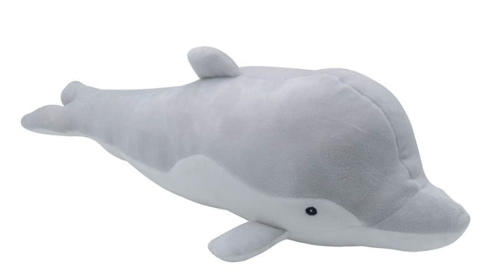 Delphin Plüsch grau