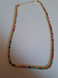 Halskette Strass Multi Edelstahl Modell 2