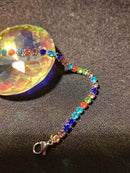 Tennisarmband bunt Edelstahl