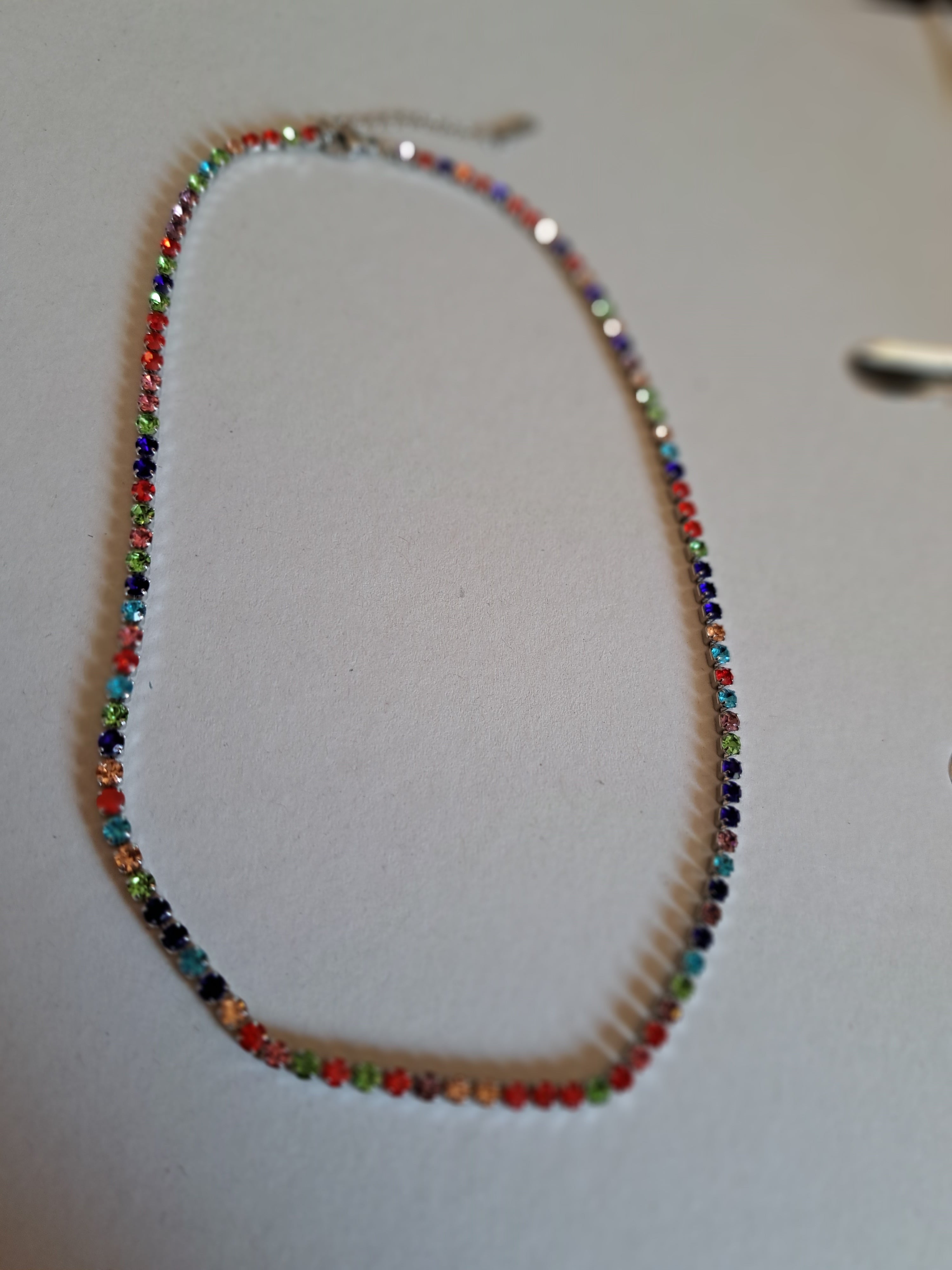 Halskette Strass-Multi Edelstahl Modell 1