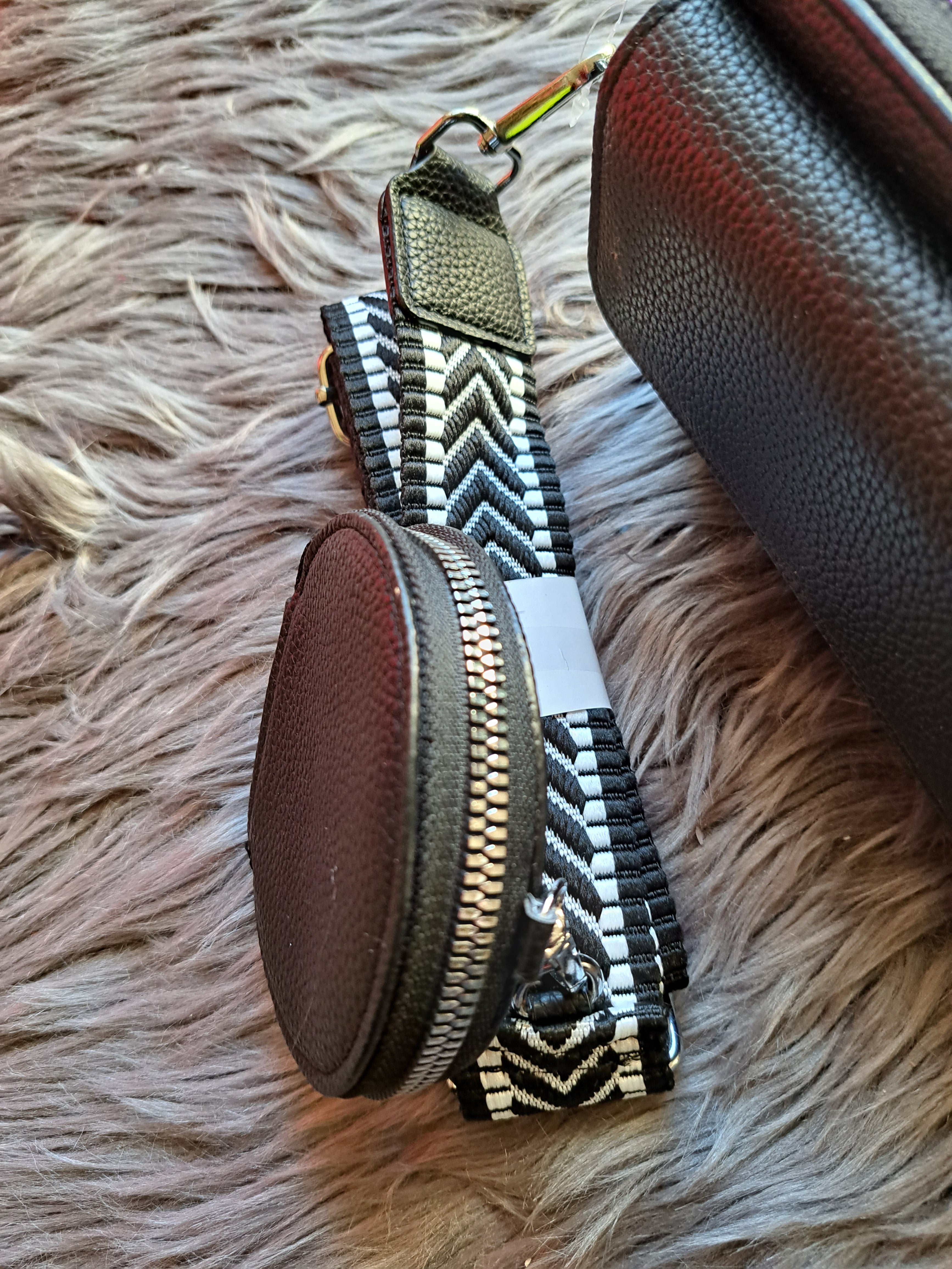 Handy-Handtasche mit Geldbörse schwarz