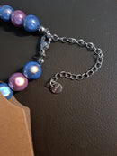 Magic Pearls Halskette blau rosa