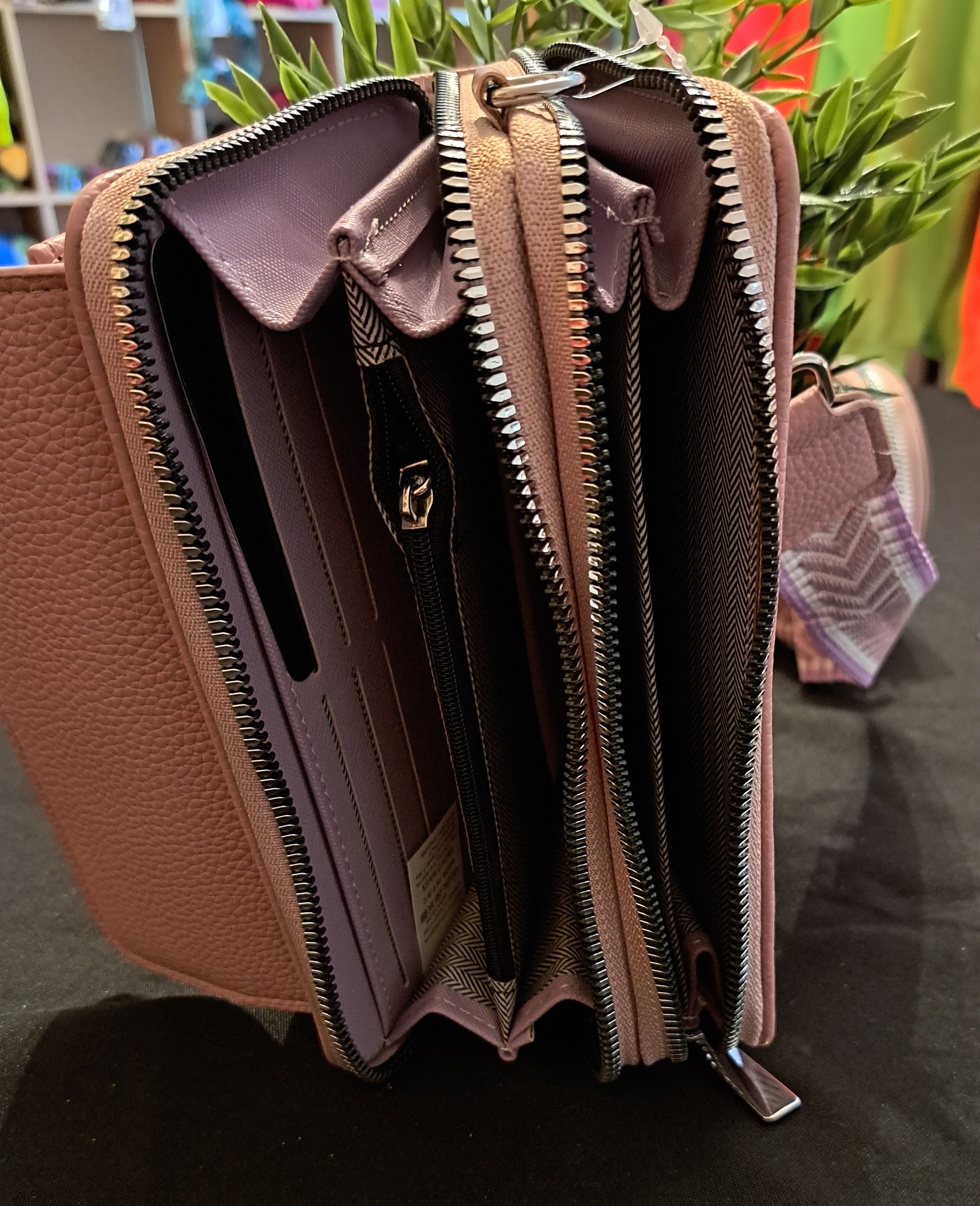 Handy-Handtasche mit Geldbörse Rosa