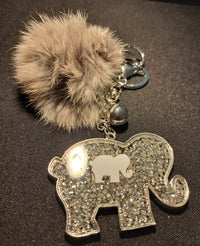 Glitzer-Schlüsselanhänger Modell Elefant