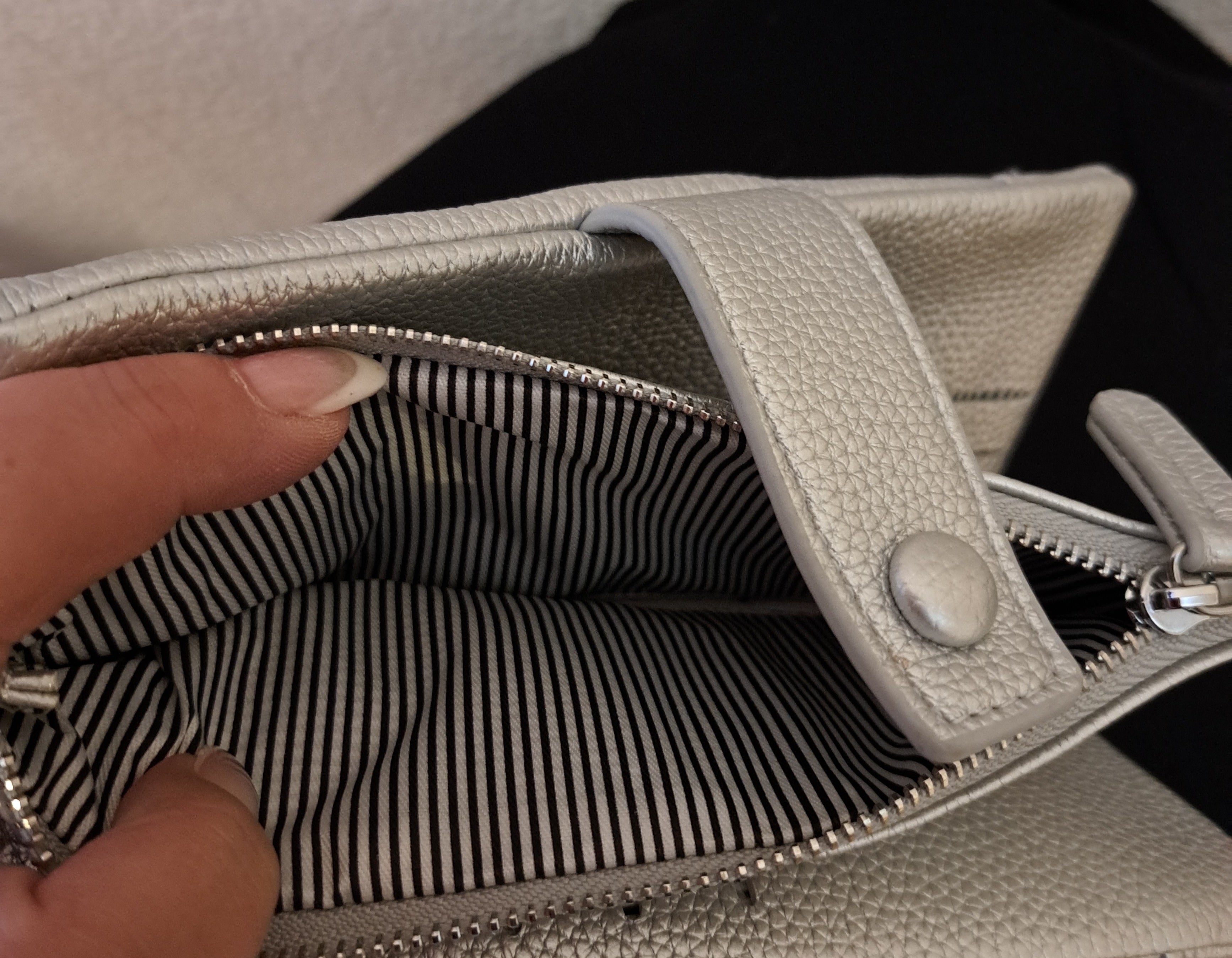 Geldbörse gross Silber