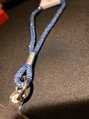 Handykette blau-lila Strass