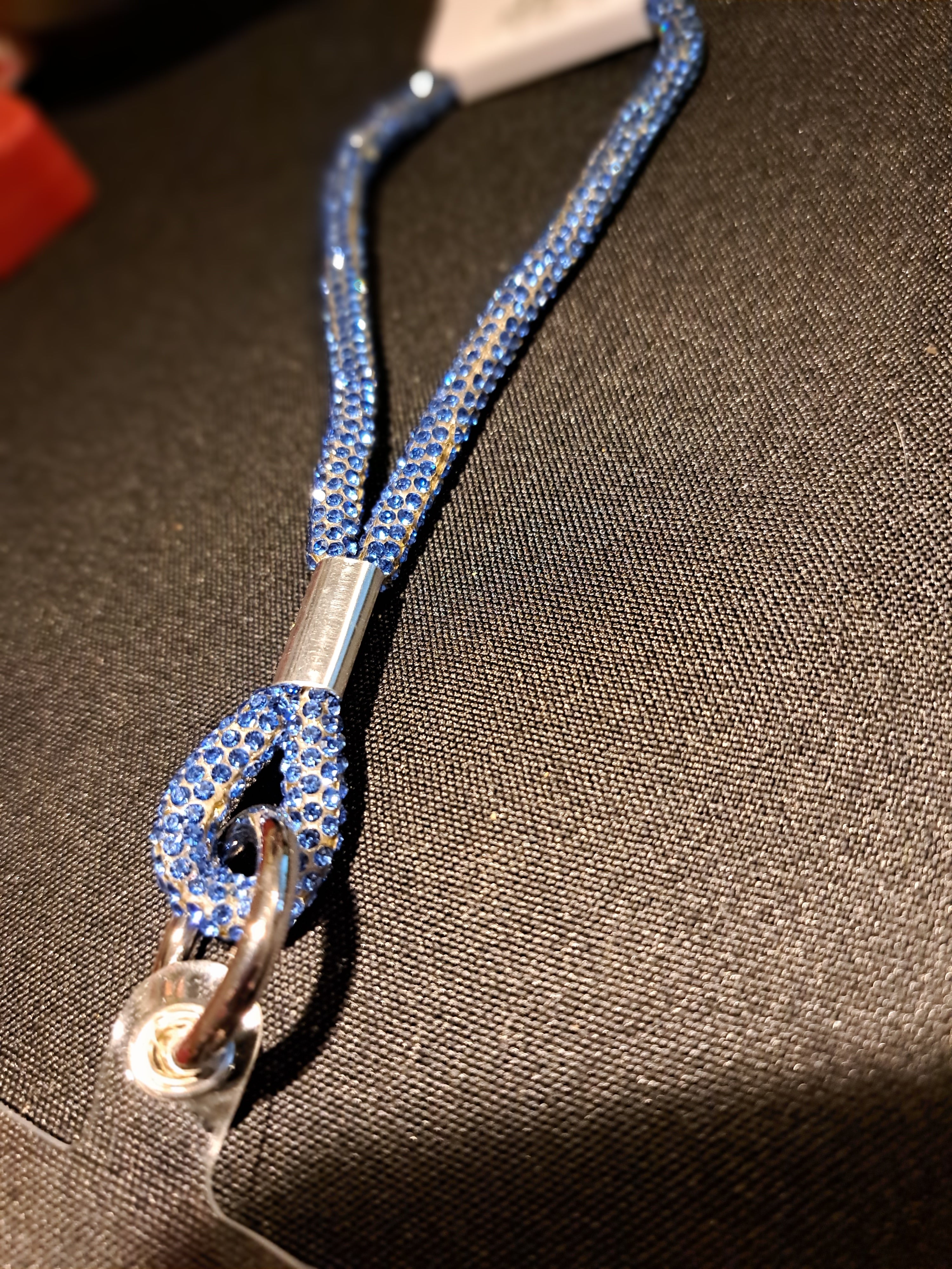 Handykette blau-lila Strass