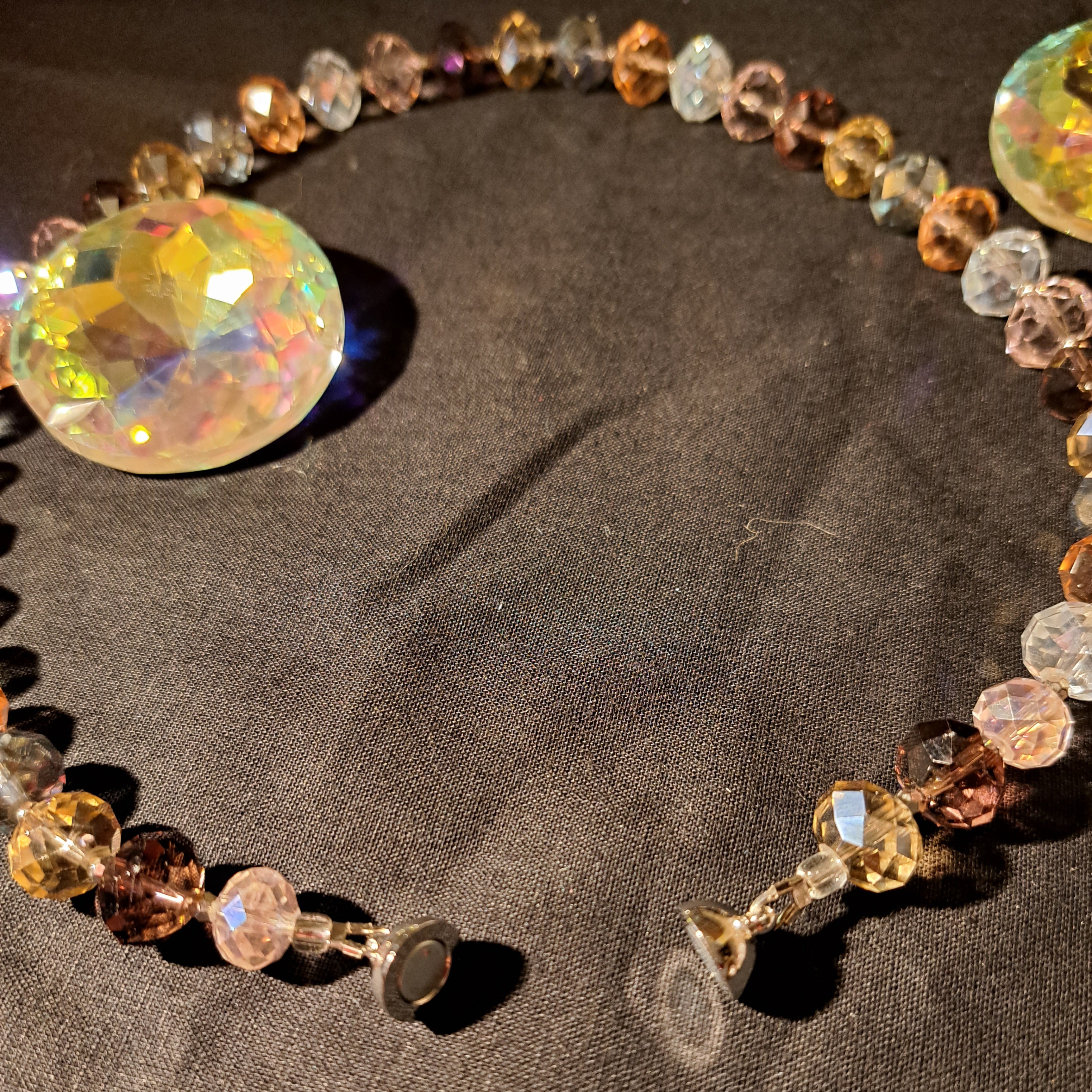 Perlen-Gitzerkette Multi hell