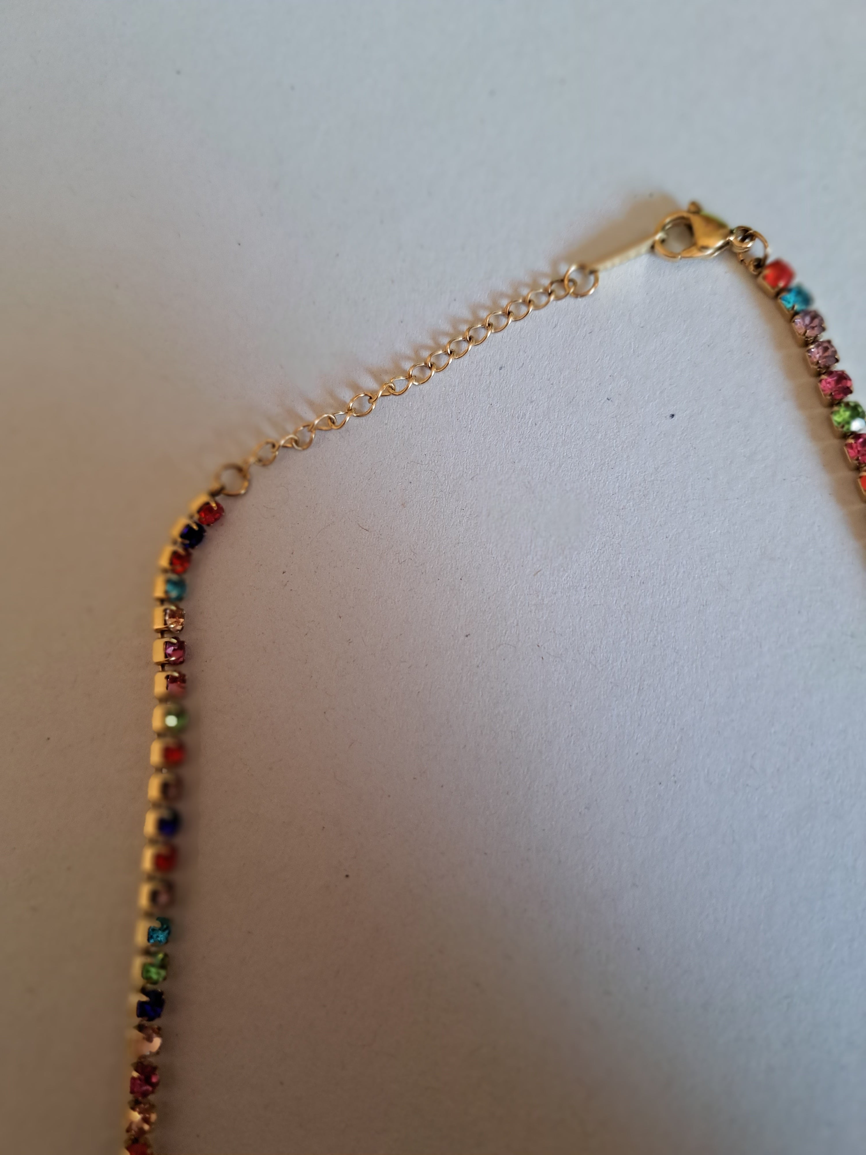 Halskette Strass Multi Edelstahl Modell 2