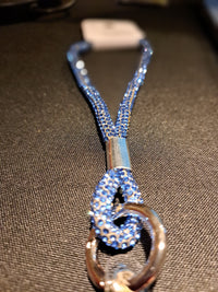 Handykette blau-lila Strass