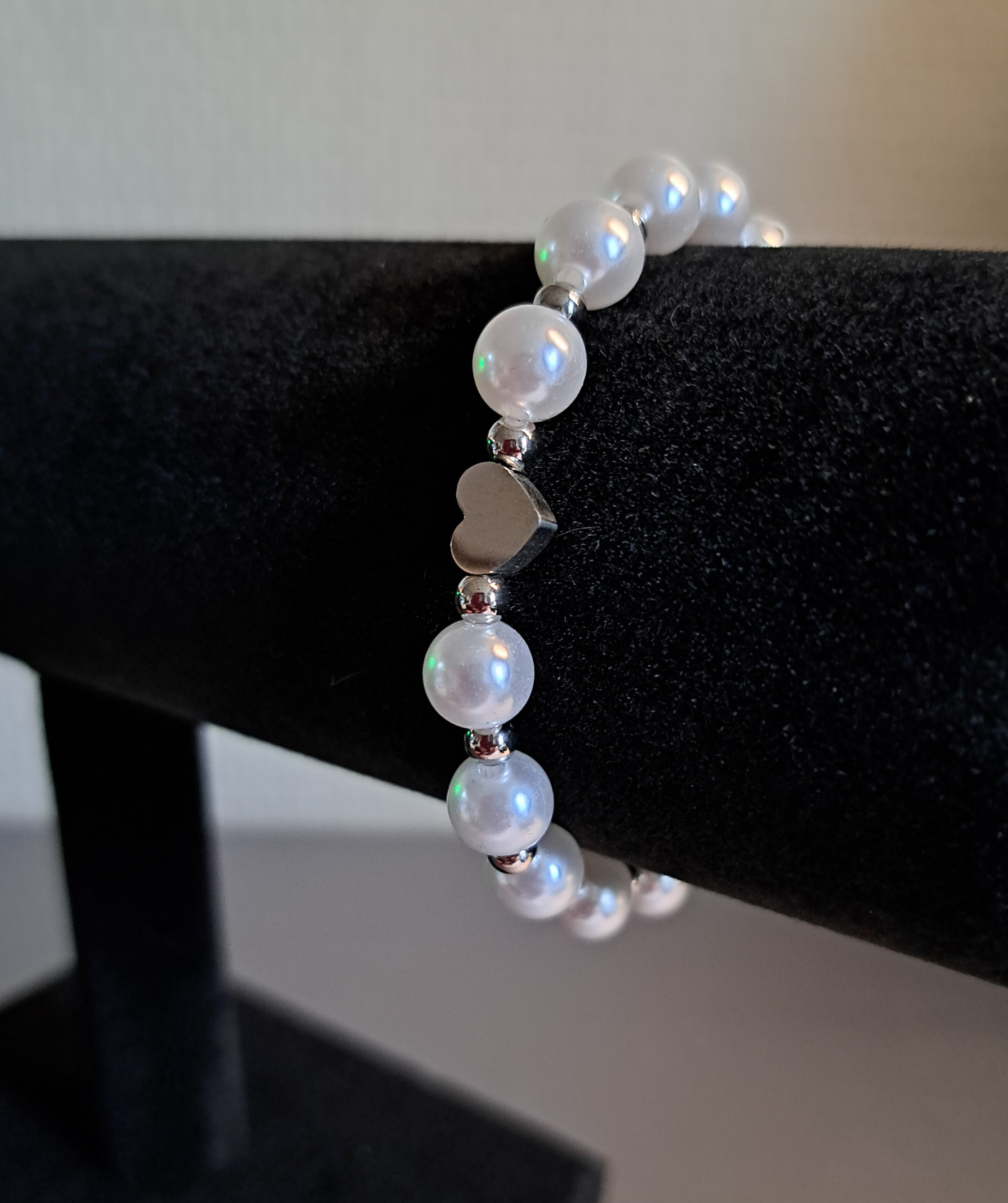 Perlenarmband Modell Herz
