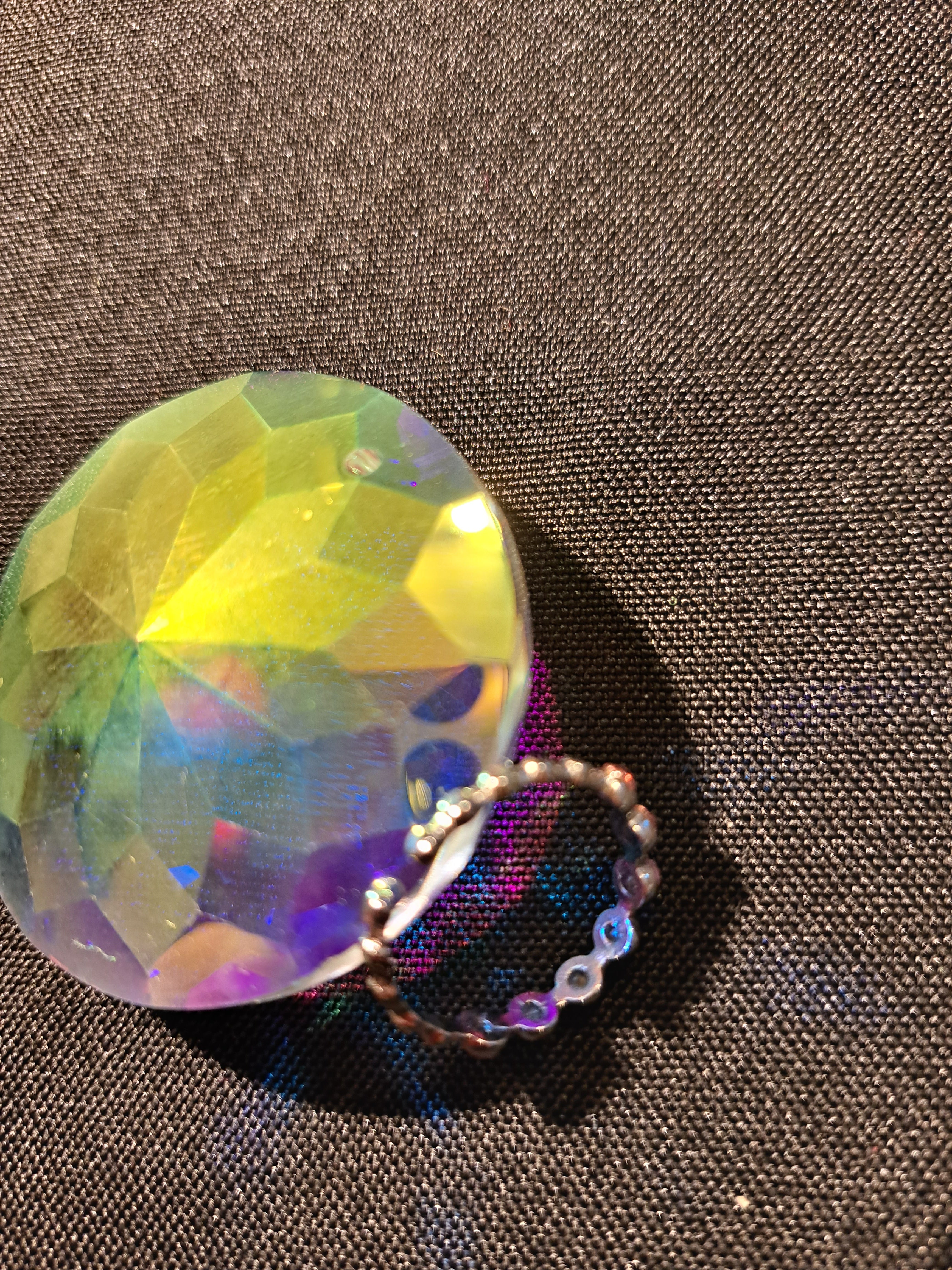Edelstahlring mit 7 Rosa-Steinchen