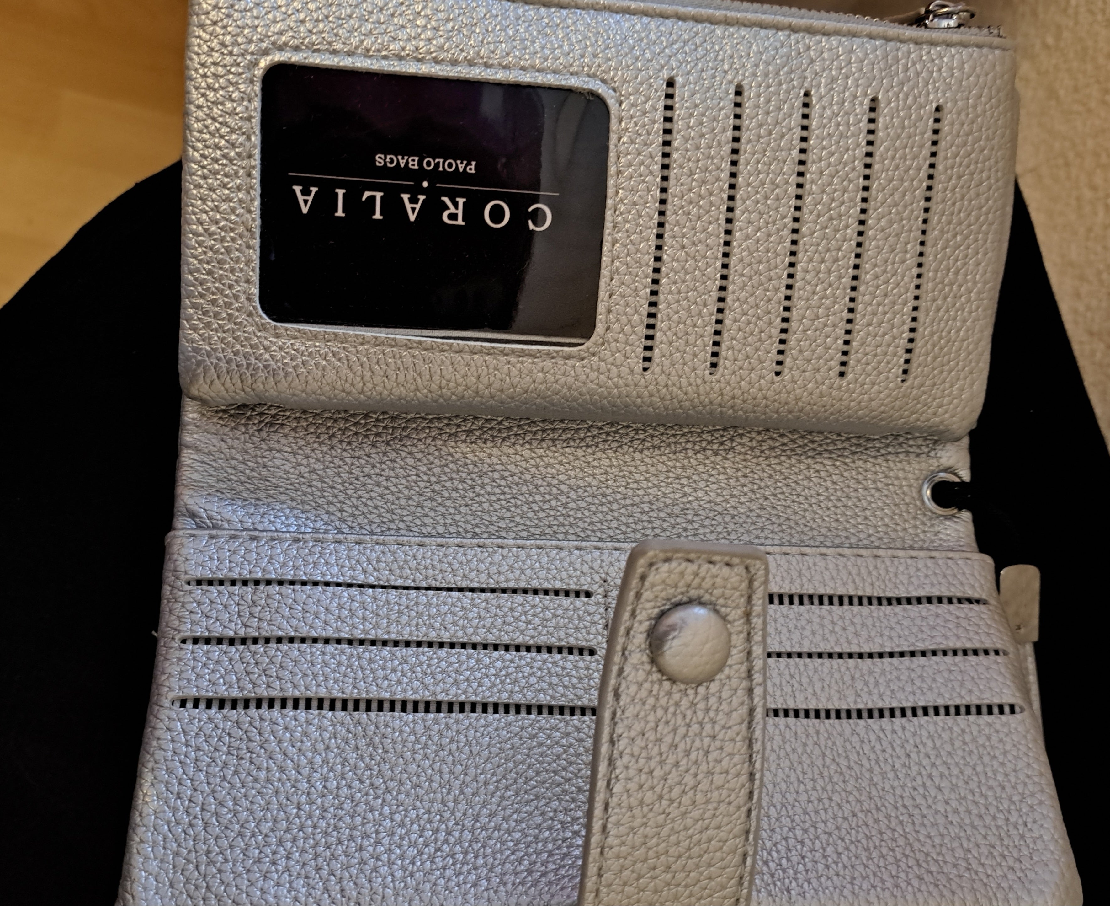 Geldbörse gross Silber