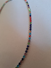Halskette Strass-Multi Edelstahl Modell 1