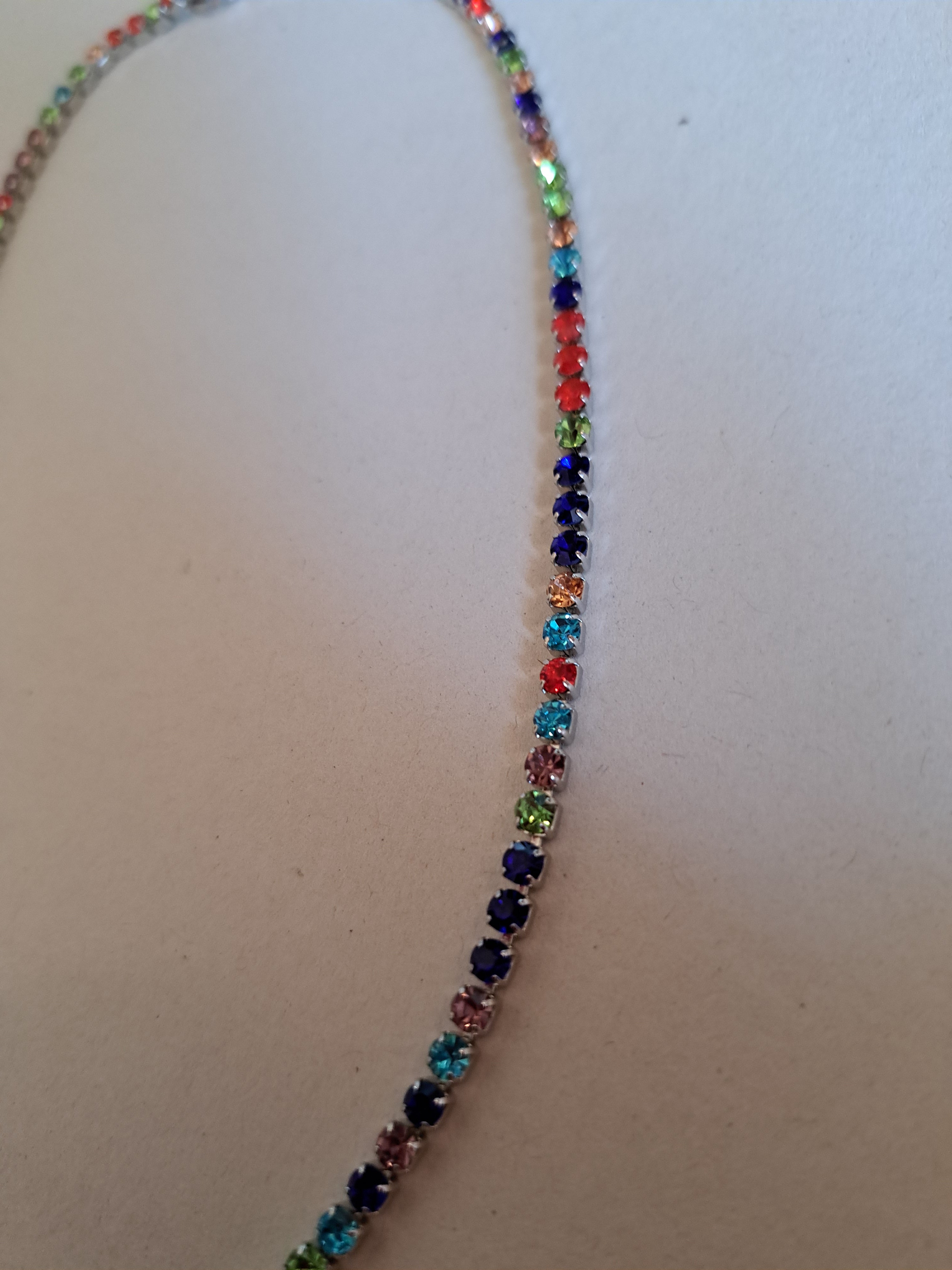 Halskette Strass-Multi Edelstahl Modell 1