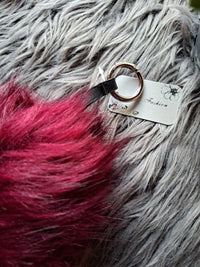 Schlüsselanhänger Flauschi Bordeaux rot