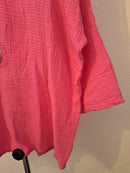 Musselin Tunika Fuchsia mit Kette