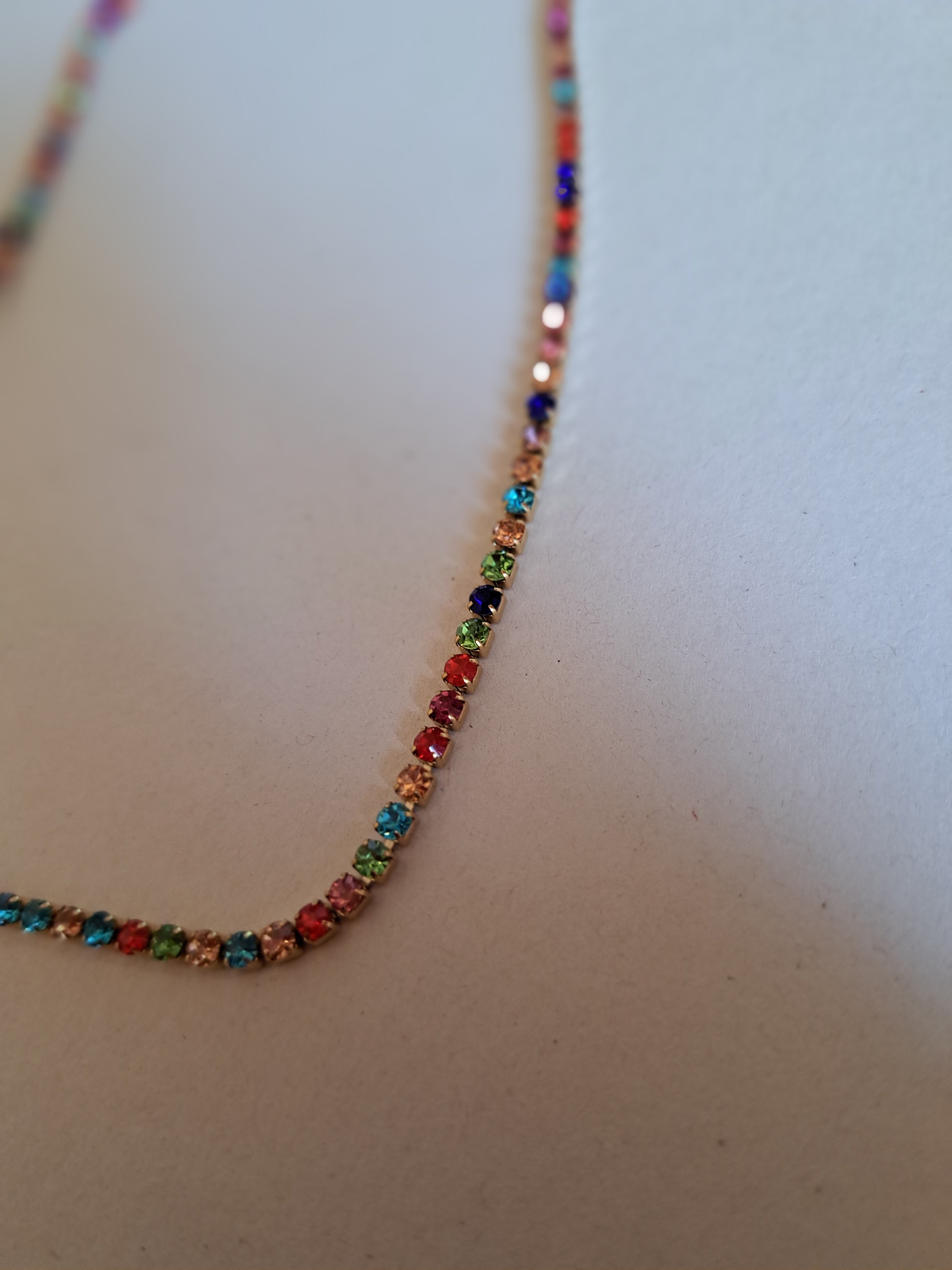 Halskette Strass Multi Edelstahl Modell 2