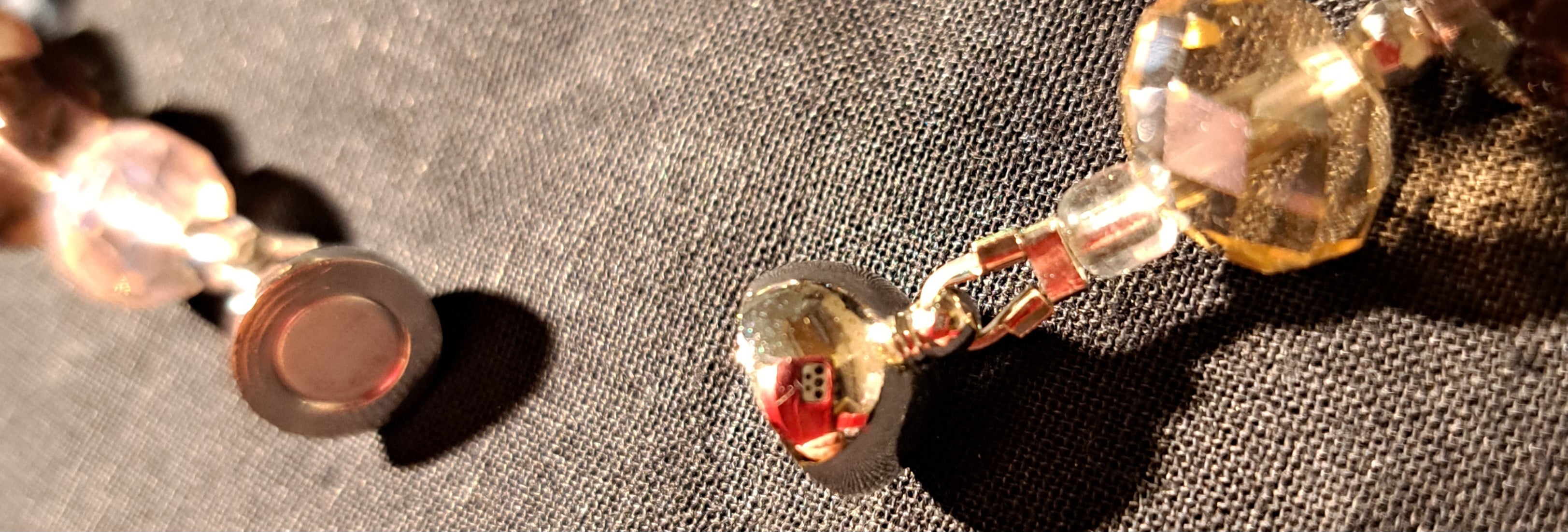 Perlen-Gitzerkette Multi hell