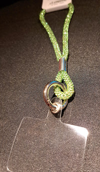 Handykette grün Strass