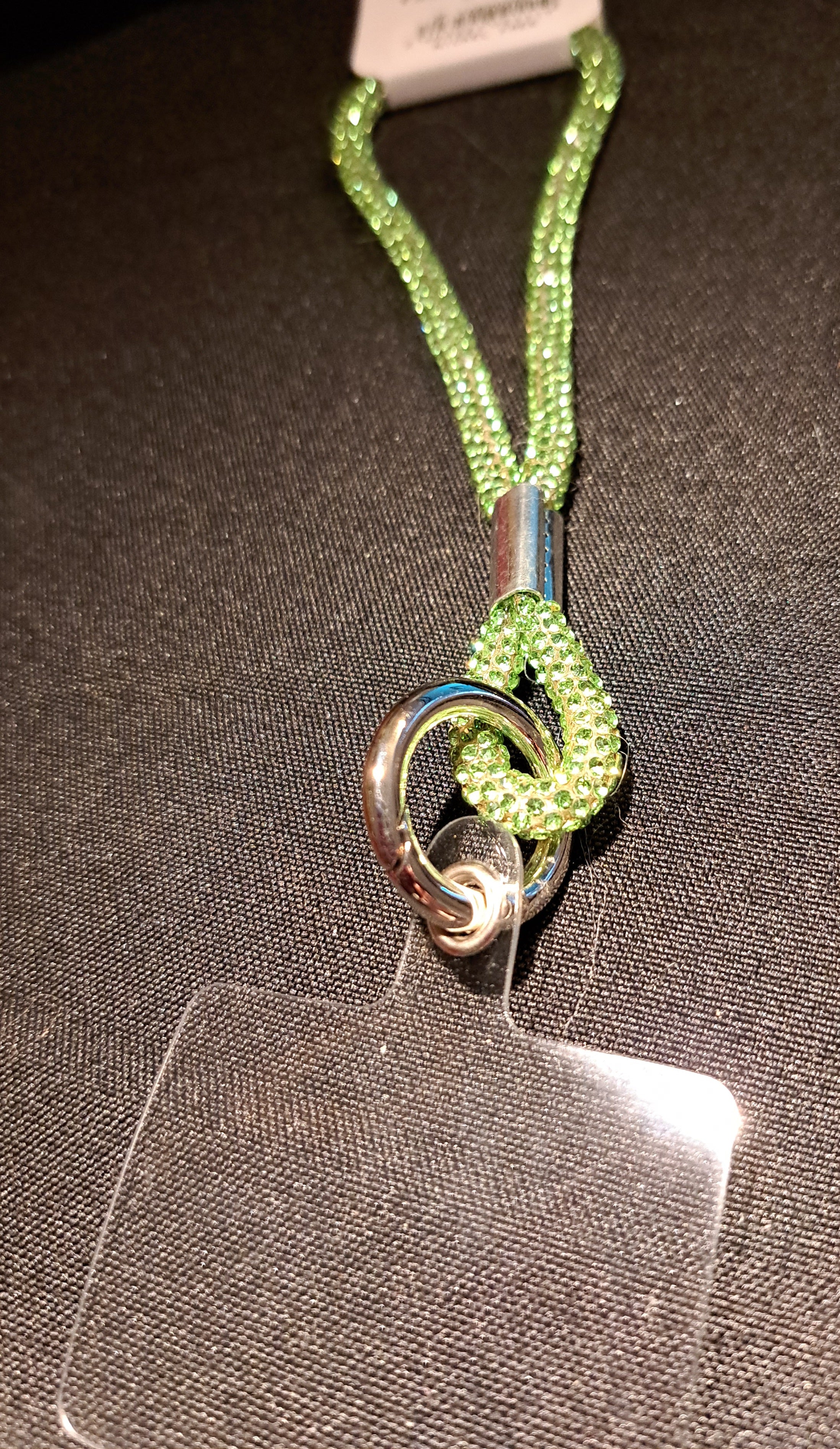 Handykette grün Strass