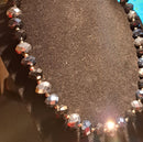 Perlen-Glitzerkette schwarz,silber