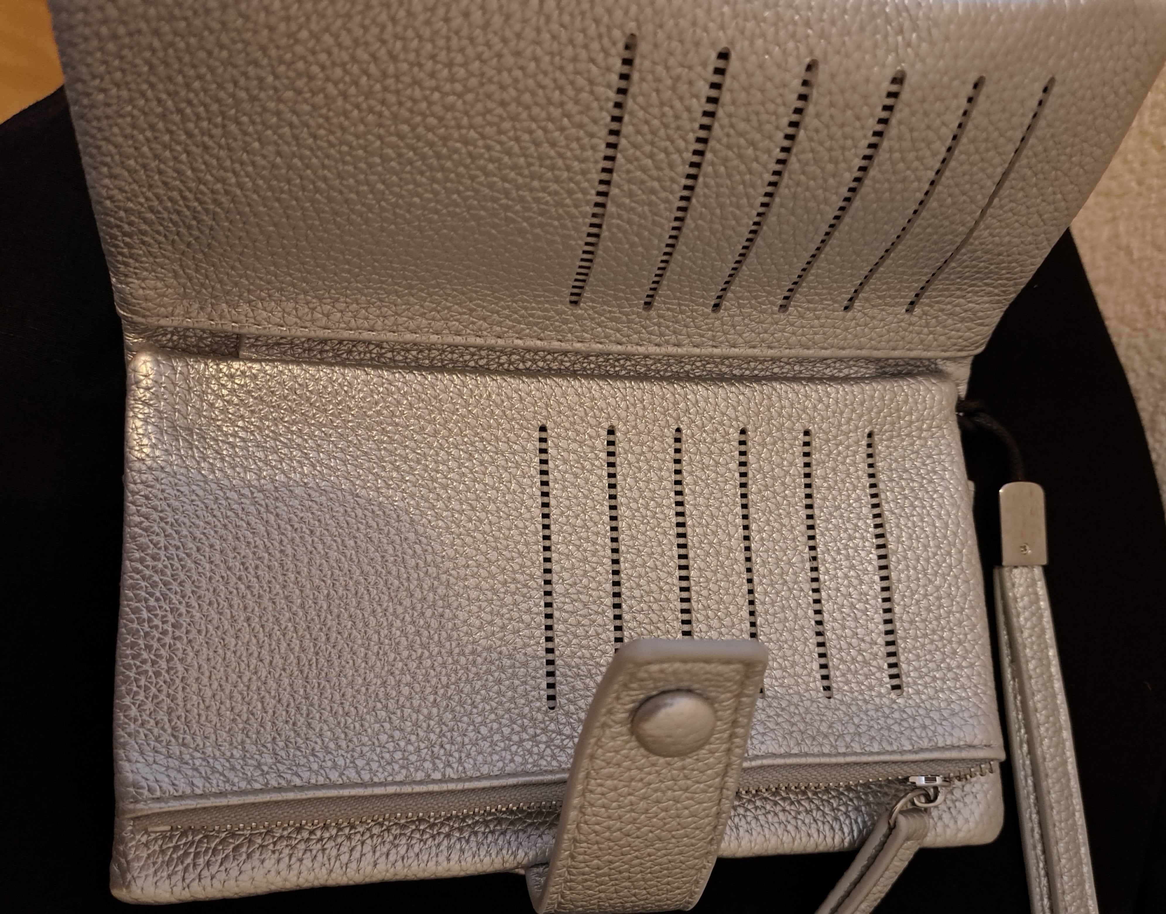 Geldbörse gross Silber